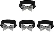 [DEARMAMY] 4pcs Fancy Rhinestone Bow Elastic Belt for Women Corset Waist Cincher for Formal Casual Wear