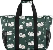 [sanluoli] Bag Collapsable Large Beach Bag Sandproof with Handles Laundry Bag Travel, Cartoon Cute White Sheep, 1 size