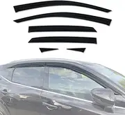 AUSGO Weathershields Compatible with Nissan Qashqai J12 Series 2022-Onwards, Luxury Weather Shields Window Visors Wind Deflectors Sun Rain Guard 6PCS Set