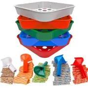 Coin Counters Tubes & Coin Sorters Tray – 5 Color-Coded Coin Sorting Tray and...