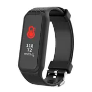X3 Blood Pressure Heart Rate Monitor Pedometer Fitness Tracker bluetooth Smart Wristband BLACK COLOR