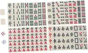 Kisangel 1 Set Mini Portable Mahjong Travel Friendly Chinese Mahjong Tiles for Family Gatherings and Outdoor Fun Construction for Leisurely Entertainment