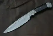 Handmade Fixed Blade Knife Survival Damascus Knife with Leather Sheath For Gift