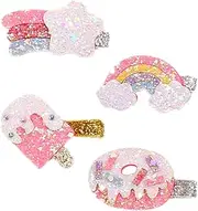 Kisangel Girls Hair Clips 4pcs Set of Sequin Barrettes Safe and Hair Accessories