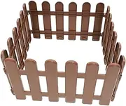 Parliky 4Pcs Plastic Garden Fence Outdoor Picket Fence for Lawn Flowerbeds Garden Decorations Lightweight Sturdy Design with Easy Connection Ground Stake for Secure Installation