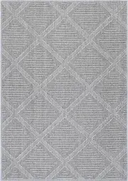 Lata Vouza Geometric Grey Flatweave Rug