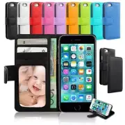 iPhone 6 5 4 7 8 6s 5s 5c Leather Credit Card ID Wallet Pouch Holder Case Cover