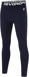 [DEVOROPA] Boys Leggings Quick Dry Youth Compression Pants Sports Tights Basketball Base Layer