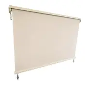 Outdoor Roller Screen with Hood Roll Down Blind Cream Max 3m