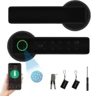 KGYMJR Smart Lock, Fingerprint Door Lock Handle, 5-in-1 Electronic Lock