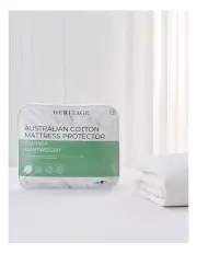 [Heritage] Cotton Quilted Mattress Protector in White