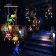 Solar Christmas Mobile Lights Color Changing Wind Chimes Hanging Outdoor Solar Decorative Lights