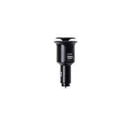 Car Dual Usb Charger Air Purifier Negative Ions Cleaner (Black)