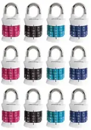 Master Lock 1535DWD Vertical Resettable Word Combination Lock - Pack of 12