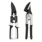 Industrial Chrome Vanadium Steel Aviation Snips 250mm Bent/Straight Head Non-Slip Handle Sheet Metal PVC Cutter HRC56