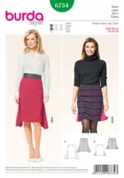 B241 BURDA 6734: SKIRT SIZE 10-20 SEWING PATTERN