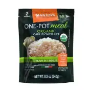 Mantova Organic Cauliflower Rice 8.5 oz. Pack of 6 Product of Italy One-Pot M...