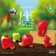 全套5款【日本正版】坐坐蘋果公仔 扭蛋 轉蛋 坐姿蘋果 咬一口蘋果 熊貓之穴 - 065439