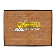 Put On The Map Wakefield - Funny Novelty Doormat Man Cave Floor mat