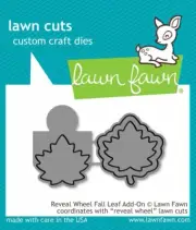 Lawn Fawn Lawn Cuts Die Reveal Wheel Fall Leaf Add On 2pc Set