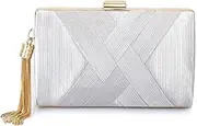 [MESU] Women's Clutch Purses Fringed Evening Shoulder Handbags Lady Party Wedding Crossbody Bag