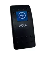 Carling Blue Lighted "ACC 2" Rocker Switch Cover