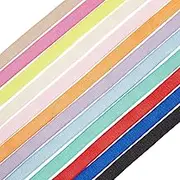 BENECREAT 24m 12 Colors Plush Bra Elastic Strap 10mm Polyester Satin Elastic Band Trim Elastic Ribbon for Sewing Bra Straps Lingerie, Shoulder Strap Making