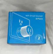 4 Pack WiFi Smart Socket White Smart Plug Compatible APP w/ Alexa & Google NIB