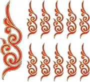 uxcell 10 Pack 6.9" Embroidery Appliques for Sewing, Embroidered Applique with Gold Trimming Floral Sew Iron on Patch for DIY Sewing Crafts Wedding Clothing Decor, Red