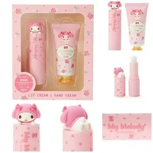 ♥小公主日本精品♥ Hello Kitty 美樂蒂 布丁狗 大耳狗 庫洛米護唇膏護手霜禮盒組45644207