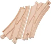 Train Tracks Set Wooden Train Track Connectors Multi-Directional Switch Educational Toys Replacement Toy for Boys and Girls