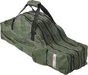 [Mitchell] GT Pro Portable Canvas Fishing Rod Bag - Fishing Bag for Fishing Rod and Reel Sets, Organizer Bag for Fishing Accessories, Green Carry Case for Rod & Reel Storage