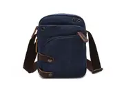 Women Small Canvas Crossbody Bag Cell Phone Travel Shoulder Bag-Blue