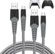 USB-C Cable for PS5 Controller Charger 2M 2-Pack, PS5 Controller Charging AU