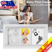 Baby Handprint Footprint Picture Frame Clay Kit Newborn Prints Ink Gift NE
