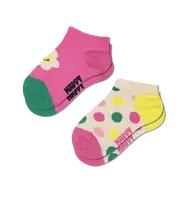 2-Pack Kids Smiling Daisy Low Socks
