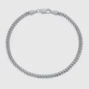 925 Sterling Silver Cuban Link Bracelet 5mm Mens Chain Rhodium Plated Jewelry