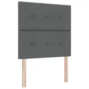 Headboard Button Tufted Dark Grey 80 cm Fabric
