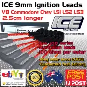 ICE PRO 100 9mm Ignition Spark Plug Leads V8 Com Chev LS1 LS2 LS3 Series Red