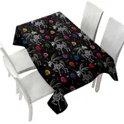 Cool Halloween Unicorn Skeletons and Skulls Tablecloth