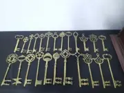 BIG Large Antique Vintage Brass Skeleton Keys – Set of Large Antique 24 Pcs