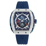 Giorgio Milano Silicone Band Blue Dial Chronograph Men's Watch - 233STBL421