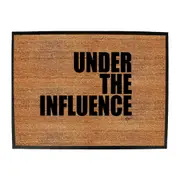Under The Influence White - Funny Novelty Doormat Man Cave Floor mat