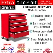 New TOOL BOX CHEST TOOLBOX CABINET Giantz Mechanic Storage Trolley Cart 5 Drawer