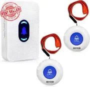 Wireless Caregiver Pager Alert System Emergency Call Button Elderly, Patients