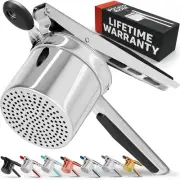 PriorityChef Large 15oz Potato Ricer, Heavy Duty Stainless Steel Potato Mashe...