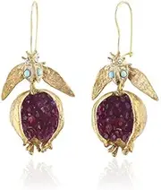 [oaaua] Pomegranate Earrings for Women Garnet Drop Dangle Earrings Red Crystal Garne Earrings for Girls Cute Fruit Earrings Unique Jewelry Gifts