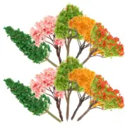 10Pcs Scenery Table Decor Fake Tree Miniature Trees DIY Sand Table Decor Model