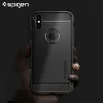 【殼子】SPIGEN 蘋果IPHONE XS MAX手機殼XS MAX保護套碳黑纖維耐磨砂軟矽膠氣囊防摔XR全包邊手機殼