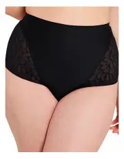 [Sans Complexe] High Waist Lace Shaping Brief in Black